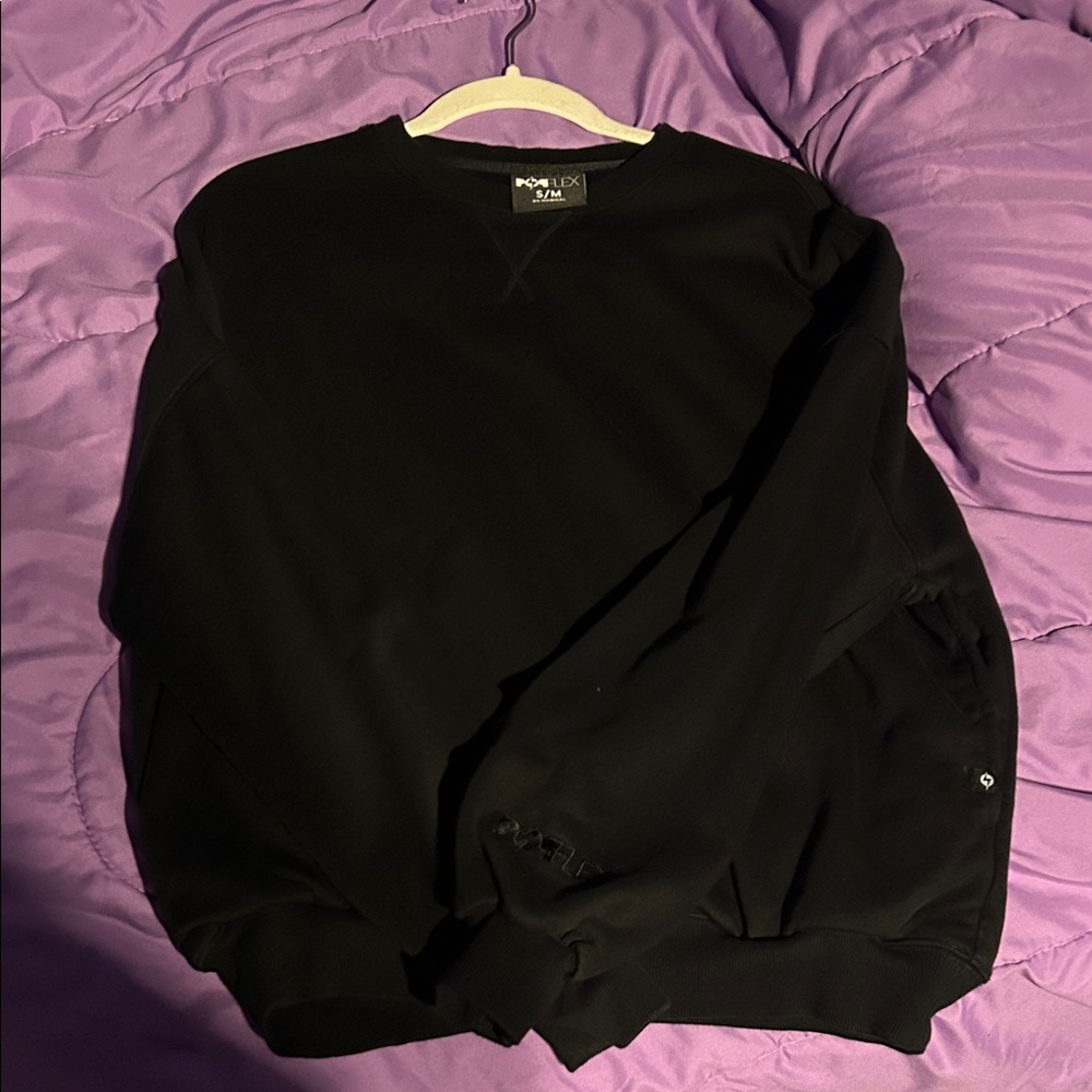 Popflex Black Crewneck Sweater
